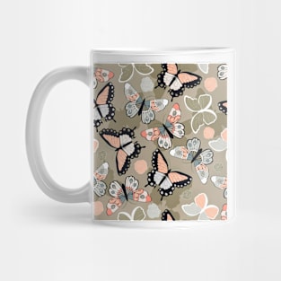 Hand drawn colorful butterflies Mug